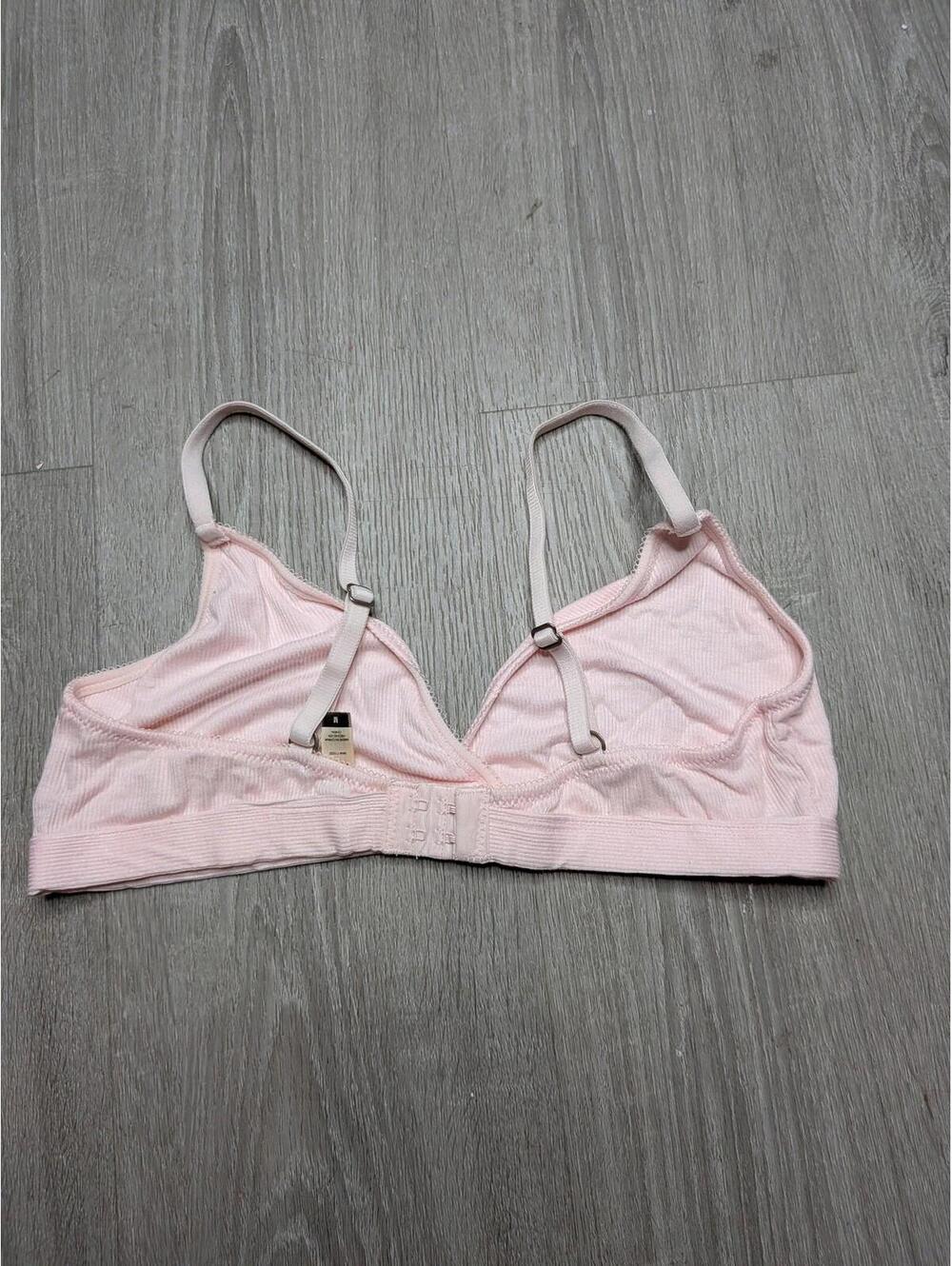 Lucky Brand Bralette Womens M Pink Soft Ribbed Wireless Adjustable Strap Bra - Picture 4 of 7